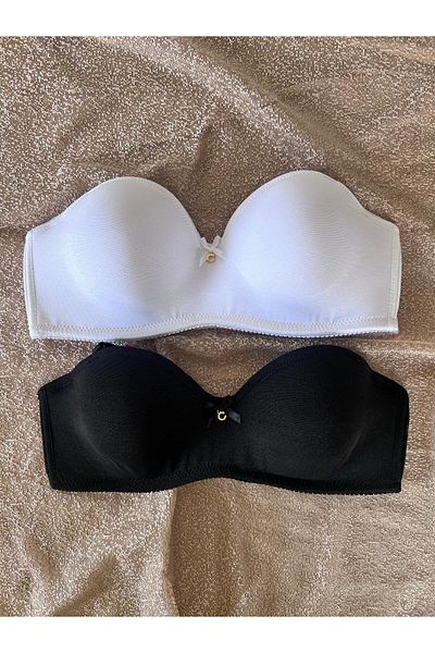 MEBA Unfilled, Underwire, Wired, Removable and Adjustable Strap Anti-Slip Piping 2-Piece Bra - 3314