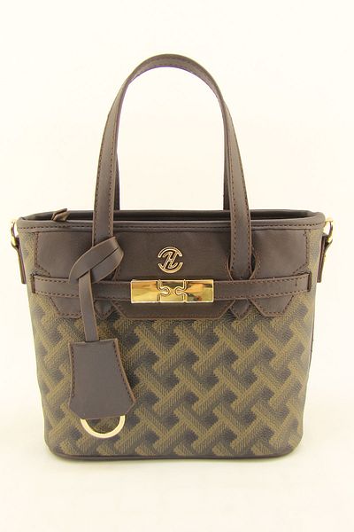 HNB Women's Brown Small Bucket Hand and Cross Bag