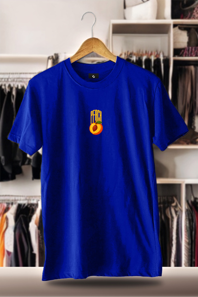 CC STORE Μπλουζάκι από βαμβακερό υπερμεγέθη εμπριμέ με 3 νήματα ράστερ |   Καλοκαιρινό Καλοκαιρινό Ροδάκινο με γεύση ροδάκινο