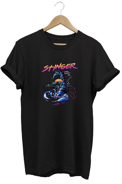 remonz Μπλουζάκι Stinger Scorpion με στάμπα 100% βαμβακερό κανονική εφαρμογή με λαιμόκοψη