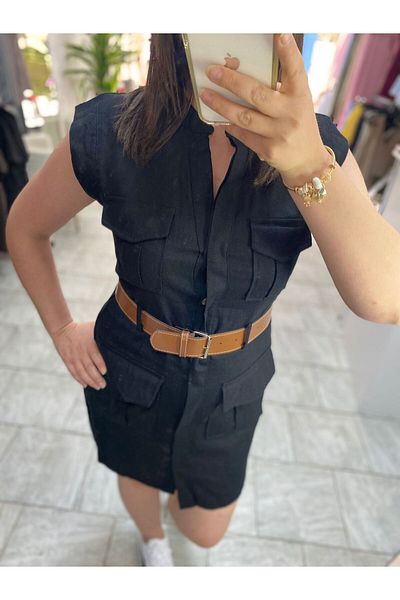 Flow Linen Dress with Belt