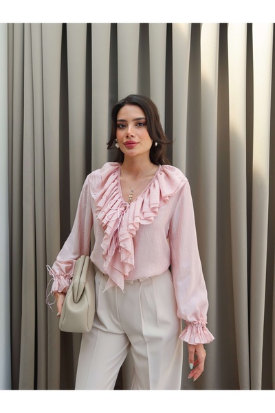 ESRAHELVACI Viscose Shirt with Flywheel Front