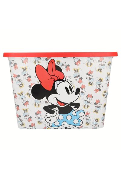 Minnie Mouse Plastic storage box with lid, 23 L, multicolor, 40x27x29 cm, Vintage, Minnie Mouse