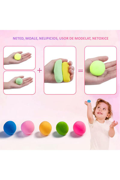 NEXTLY Σετ πλαστελίνης, εύκολο στη μοντελοποίηση, αντικολλητικό, αξεσουάρ μοντελισμού, 48 σακούλες