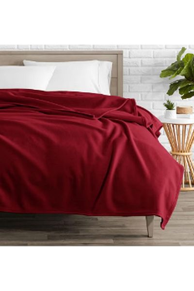 BSB HOME Double Bed Blanket 220 x 230 cm – 220 GSM Soft Plush AC Blanket for Sofa & Travel – Red