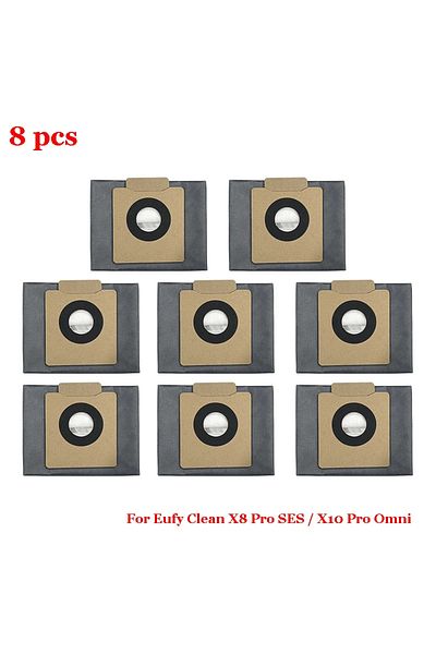Choice 8 pcs Dust Bag For Eufy Clean X8 X8 Pro SES / X10 X10 Pro Omni Self-Empty Station Robotic Vacuum Cle