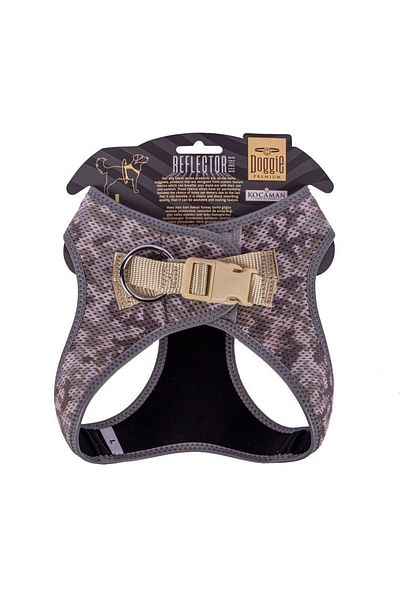 Doggie Cool Woven Reflective Small Breed Chest Collar Camo 42-48 cm (Arg-L)