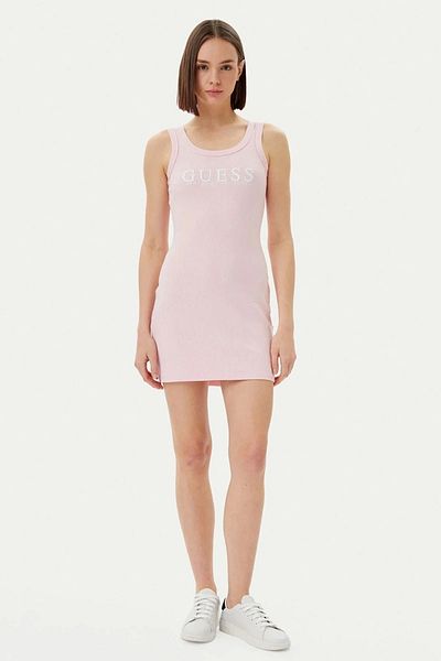 Guess Women's Pink Sunflower Rib Dress