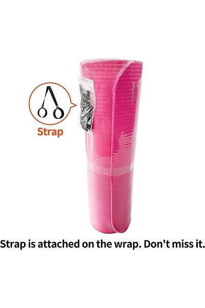 BUNCA 8 mil thick high density yoga exercise mat with comfort foam for exercise and yoga