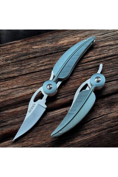 John Connely CRKT Paslanmaz Çelik Tüy Görünümlü Kaliteli Kamp Çakı - TÜY ÇAKI 6077