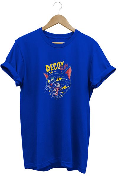 remonz Tricou cu decolteu rotund, 100% bumbac, cu imprimeu Decoycat Cat