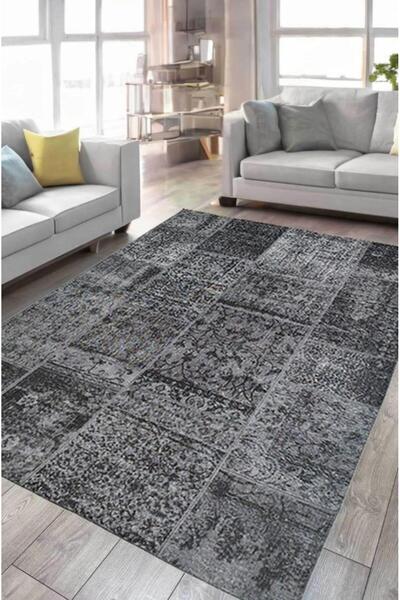 Çam Halı Çam Halı Siesta Patchwork 32-462 Etnik Eskitme Desenli Dokuma Tabanl...