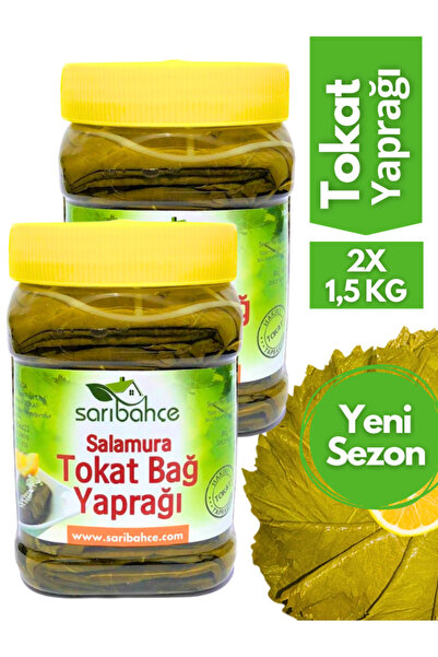 Sarıbahçe Tokat Yaprağı 1,5 Kg - 2'li Paket Yeni Sezon Hakiki Erbaa Yaprağı