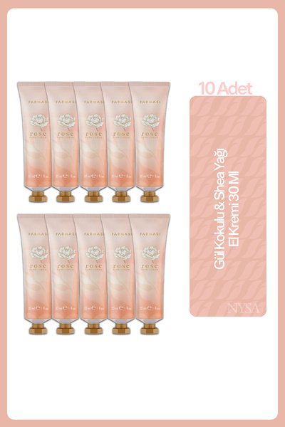 Farmasi Gül Kokulu & Shea Yağı El Kremi 30 Ml - 10 Adet