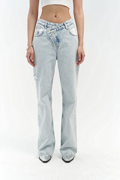 MAI STUDIOS CO. Džínové kalhoty Tansy Ice Blue Pocket Detail