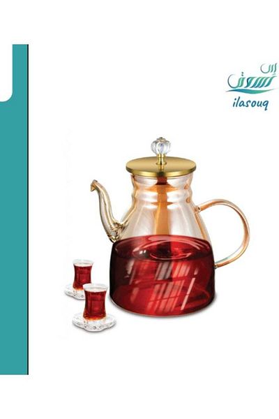 DLC 1 liter glass teapotDLC36245
