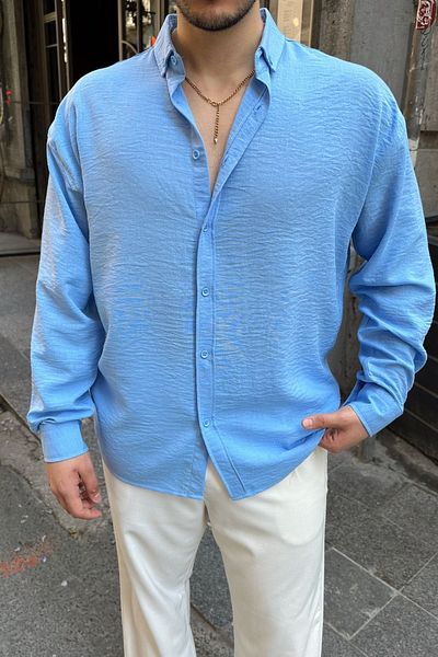 Livio Ferri Ανδρικό λινό πουκάμισο Oversize Napas