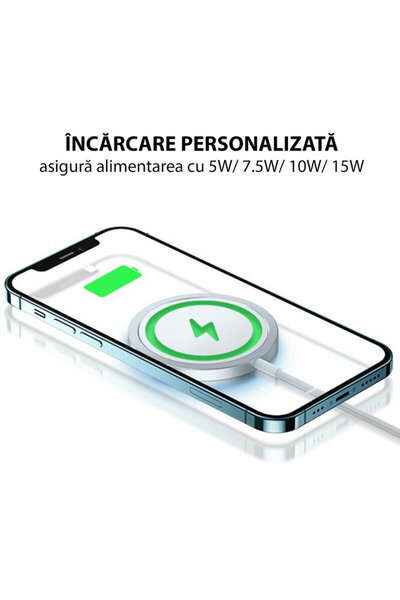 REDz Accessories Φορτιστής Magsafe, Iphone, Μαγνητικός, Ασύρματος, Λευκό