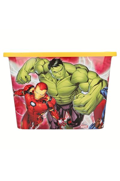 AVENGERS Plastic storage box with lid, 23 L, multicolor, 40x27x29 cm, Marvelmania, Avengers