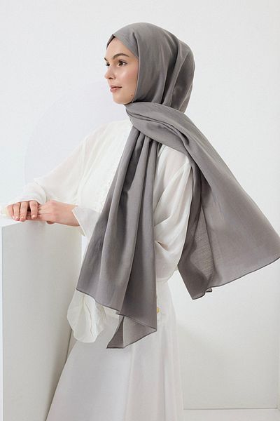 Qef Cotton Line Shawl Gray
