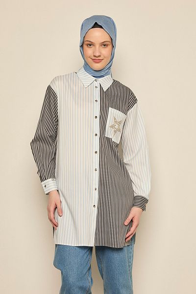 Setrms Star Stone Pocket Striped Tunic