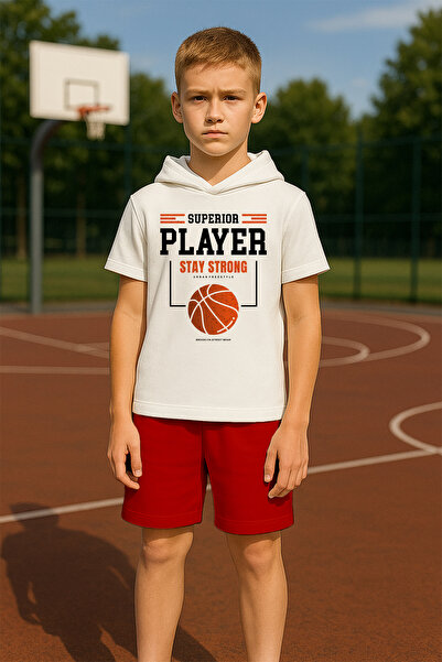 MYADA Преміум капюшон Superior Баскетболіст з принтом, 2-х комплект для дітей...