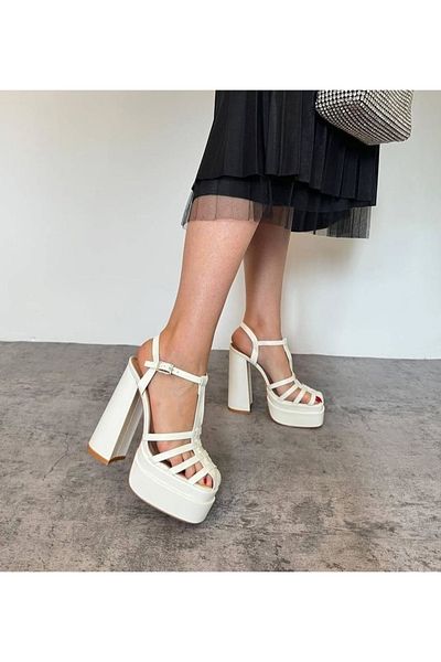 Afilli High Heels - White - Platform Heels