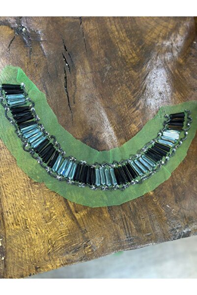 Gönülden Tasarım ZELENA T Til Ü OGRAC SA PERLAMA I ŠAVOVIM APLIKACIJAMA 24X5 CM