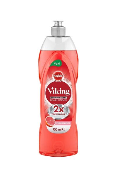 Viking TECHNOPOWER 3'lü Bulaşık Deterjanı Misket Limon, Kara İncir, Greyfurt 750 ml X 3 Adet
