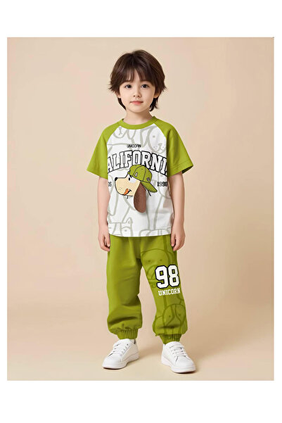 My Kids Wear Renkli Desenli Çocuk Alt Üst Takım