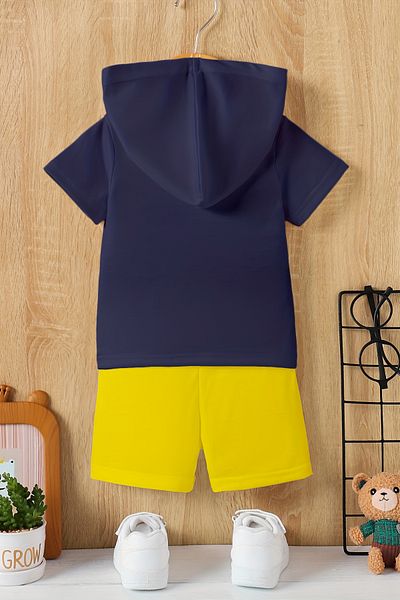 MYADA New Season Hooded Roblox Character Printed 2-Piece Children's Suit 23407