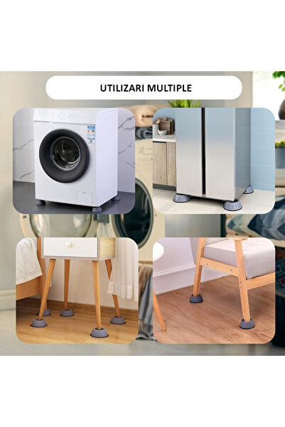 NEXTLY Set of 12 Non-Slip Feet for Washing Machine, Tumble Dryer, Refrigerator, Furniture