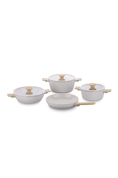 KORKMAZ Serafita Aluminum Cookware Set - 7 Pieces