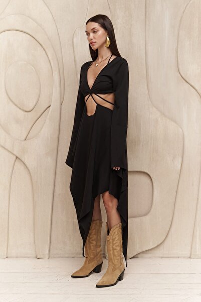 MAI STUDIOS CO. Coachella Black Crop ruha szett