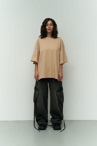 MAİ COLLECTİON Kolekce Mai - Tričko Anamama Mink Oversize