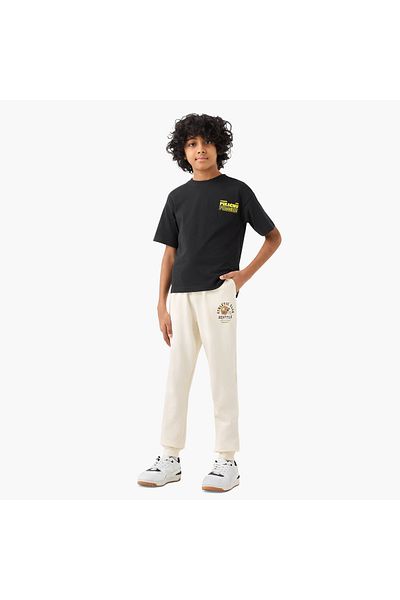 Juniors Printed Joggers with Drawstring Closure and Pockets