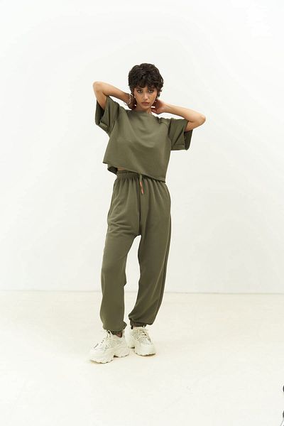 MAİ COLLECTİON Σετ φόρμας Vero Soft Khaki Crop
