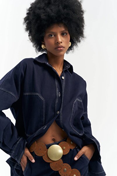 MAI STUDIOS CO. Tmavě modrá džínová bunda Zain