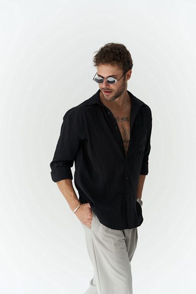MAİ COLLECTİON Ανδρικό πουκάμισο Jeremy Black