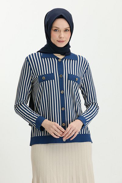 Setrms Striped Summer Knitwear Cardigan