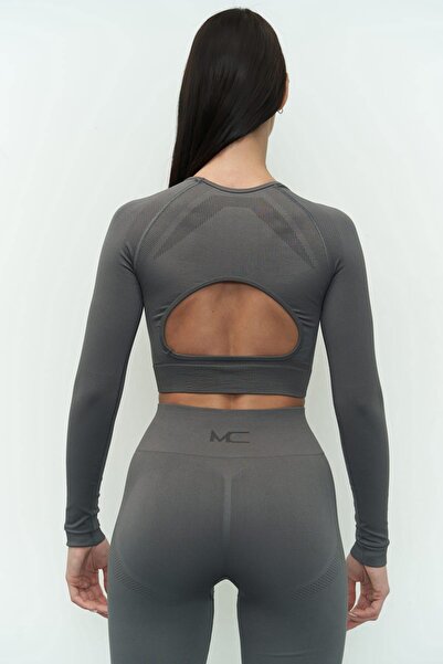 MAI STUDIOS CO. Sandra Smoked Dlouhý rukáv Crop