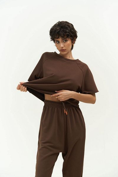 MAİ COLLECTİON Set de trening Vero Brown Crop