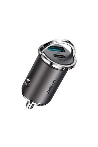 REDz Accessories Mini adaptor auto cu 2 porturi, Joyroom C-a35, USB și tip C, încărcare rapidă 45w, negru