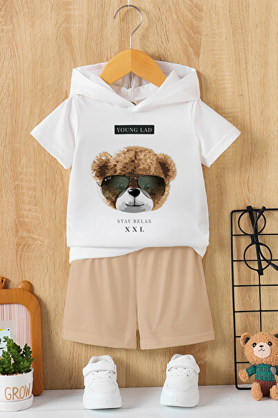 MYADA Преміум Stay Relax Повітряний Тедді Беар з принтом, 2-х частинний дитяч...