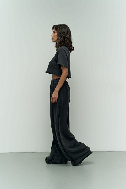 MAI STUDIOS CO. Σετ αθλητικής φόρμας Alda Washed Black Crop