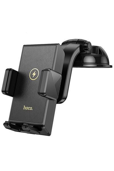 REDz Accessories Suport auto cu încărcare wireless de 15w, Hoco Hw22, montare pe bord sau parbriz, negru