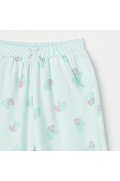 Juniors All-Over Heart Print Joggers with Pockets