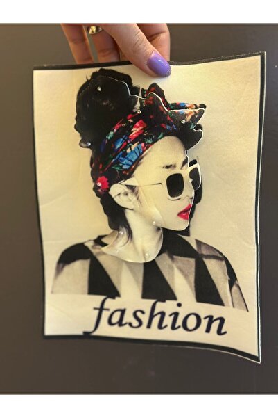 Gönülden Tasarım 3D DEVOJČICA VIZUALNI VEZ APLIKACIJA 22X18 CM