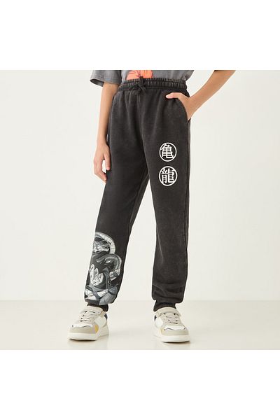 SPACETOON Dragon Ball Z Print Regular Fit Joggers with Drawstring Closure