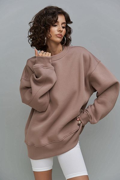 MAİ COLLECTİON Cashback Taupe Oversize mikina